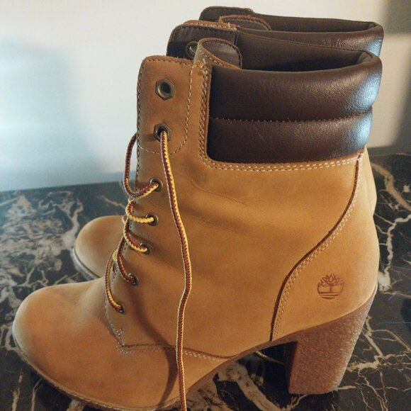 Timberland TB0A1KJH231 Boots Women's Wheat Leather 6-Inch Ankle Heel - Picture 6 of 10